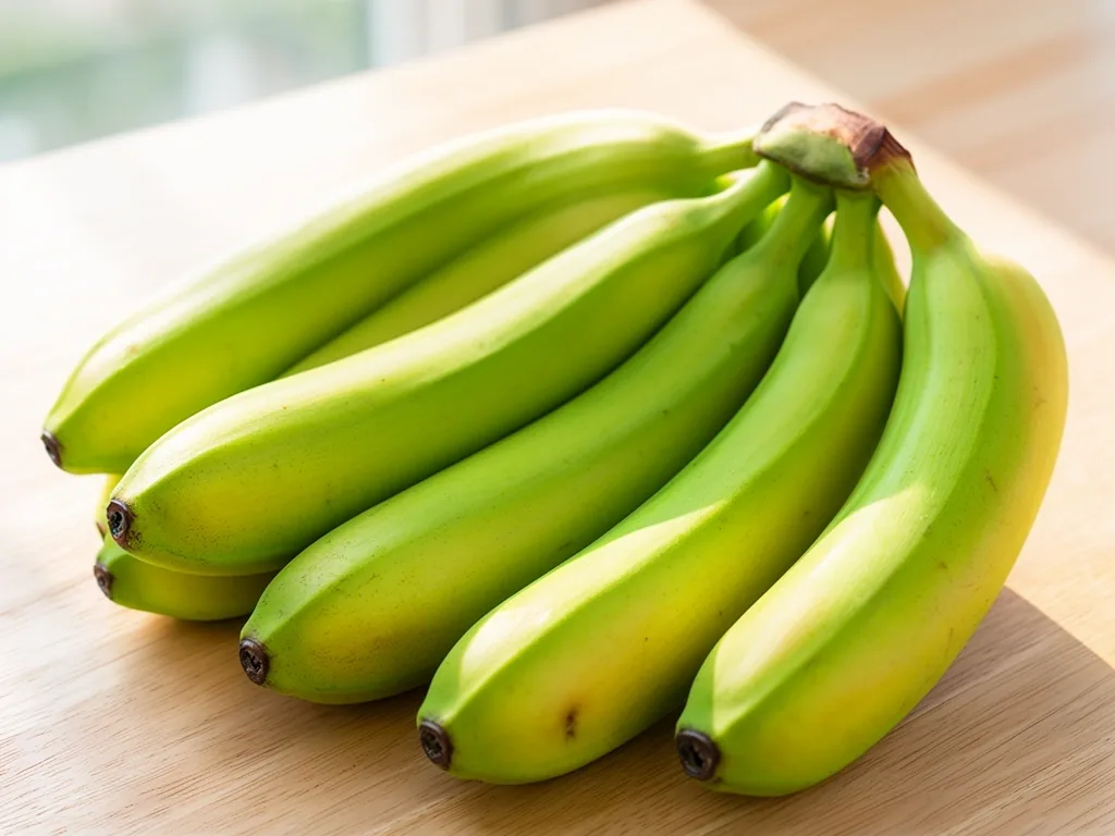 Banano ligeramente verde