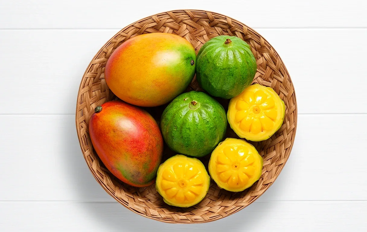 Canasta de frutas colombianas